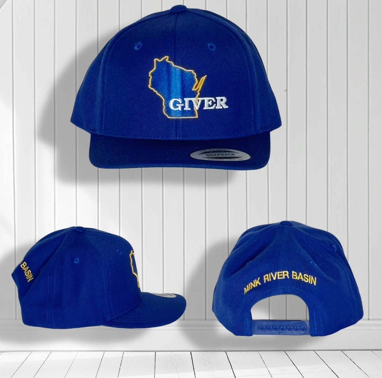 Mink River Basin Baseball Hat - Blue/Yellow