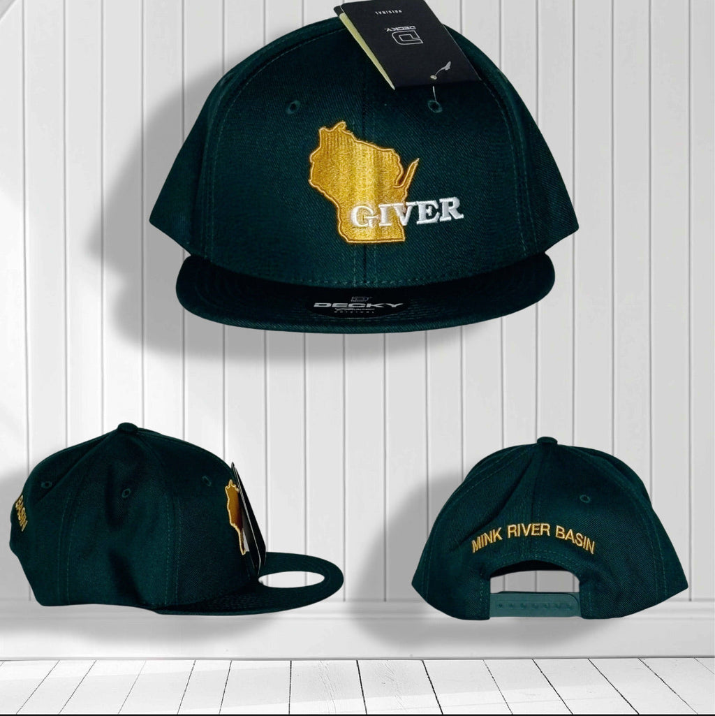 Mink River Basin Baseball Hat - Green/Yellow