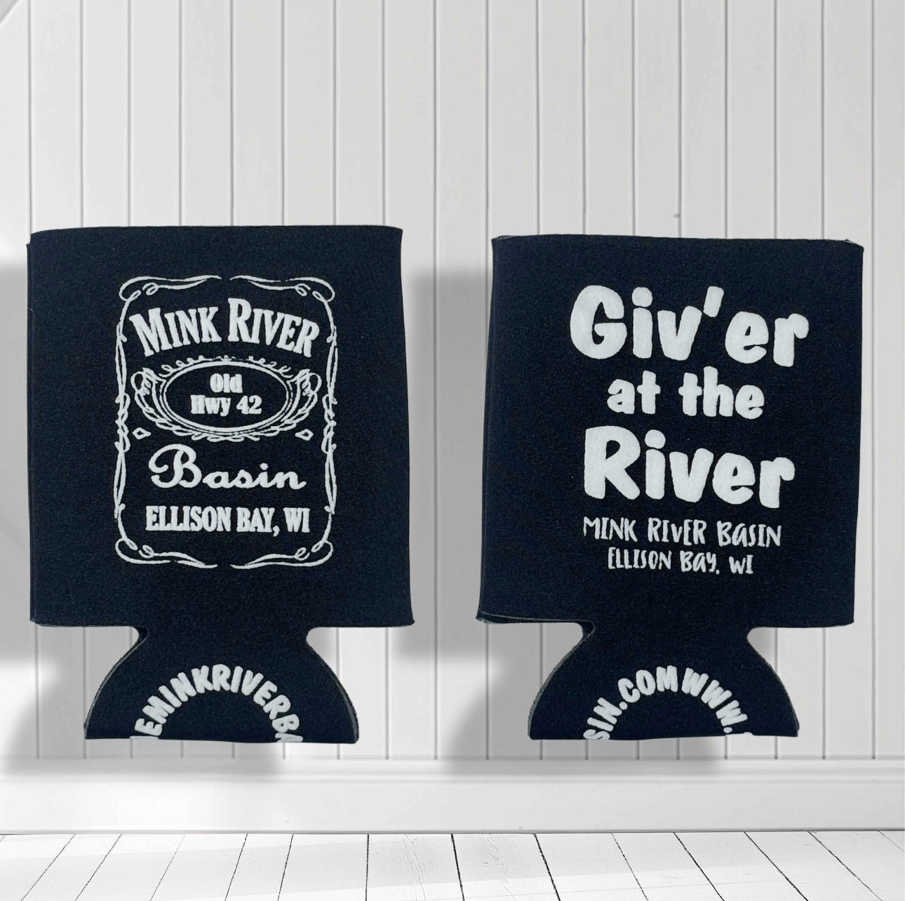 Mink River Basin Koozie - Black