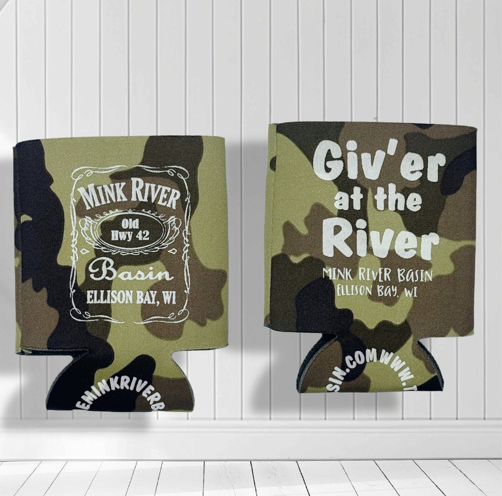 Mink River Basin Koozie - Camo
