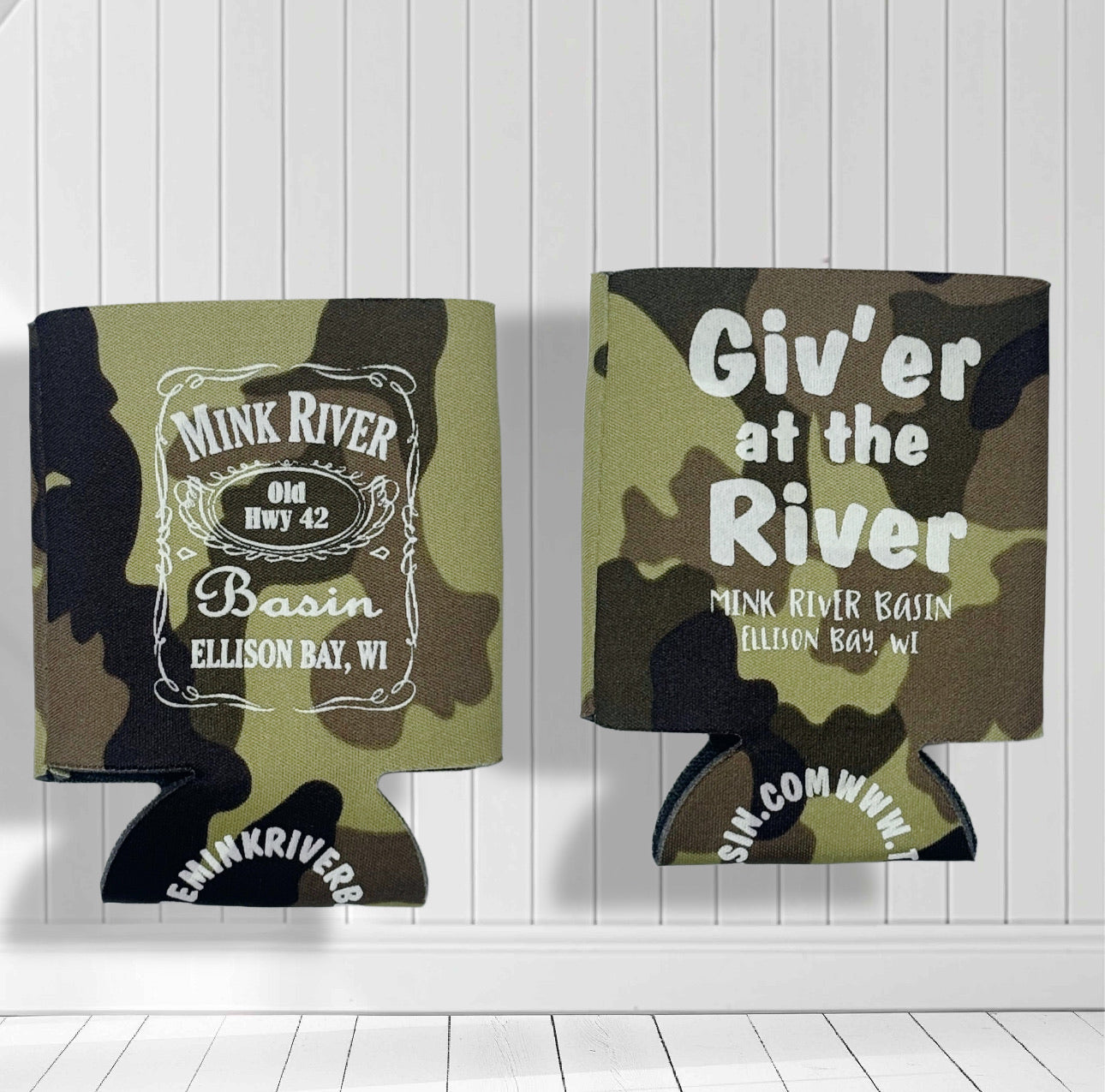 Mink River Basin Koozie - Camo