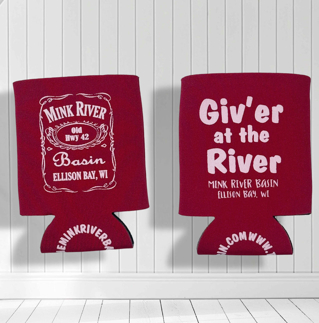 Mink River Basin Koozie - Red