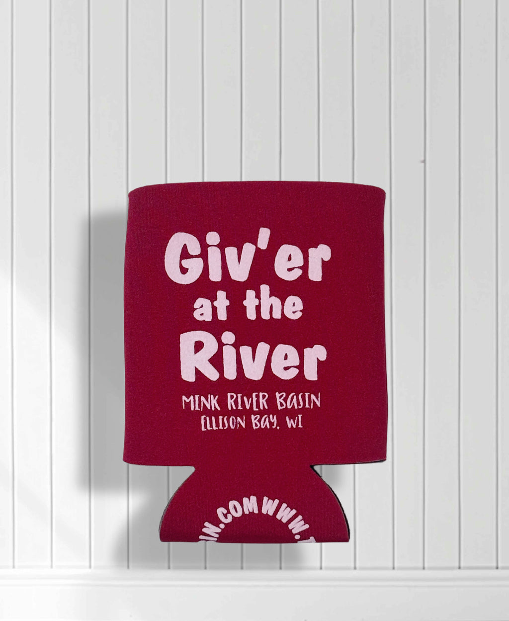 Mink River Basin Koozie - Red
