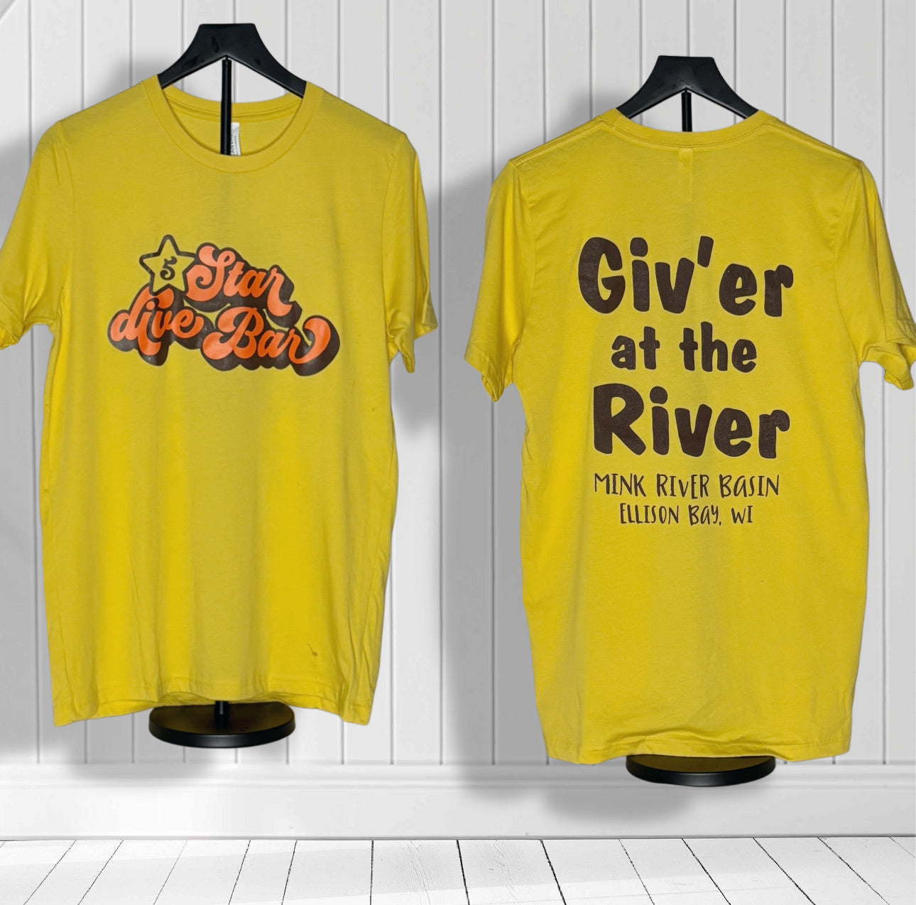Mink River Basin T-Shirt - Yellow/Brown